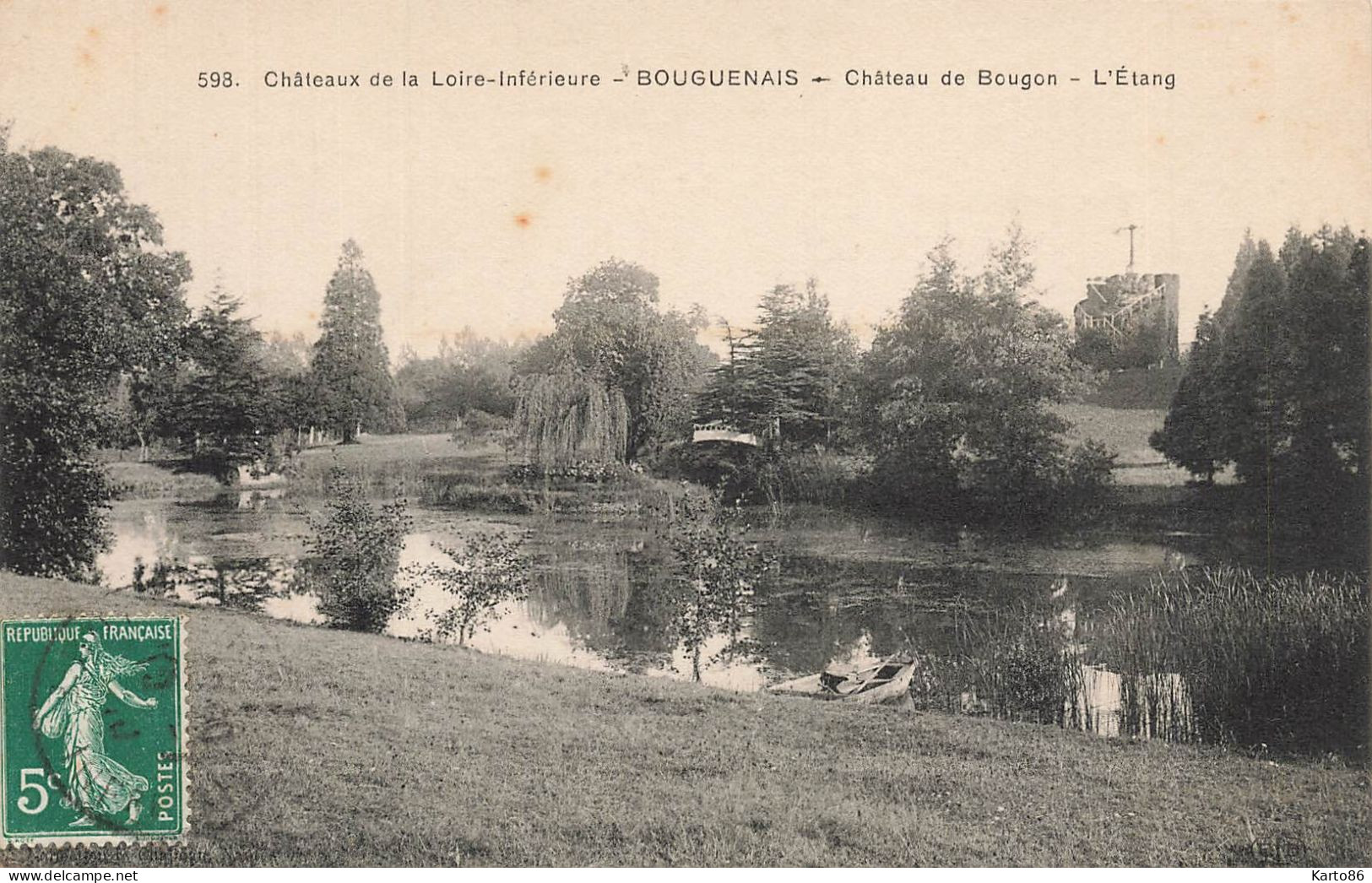 Bouguenais * Château De Bougon * L'étang * Châteaux De La Loire Inférieure N°598 - Bouguenais