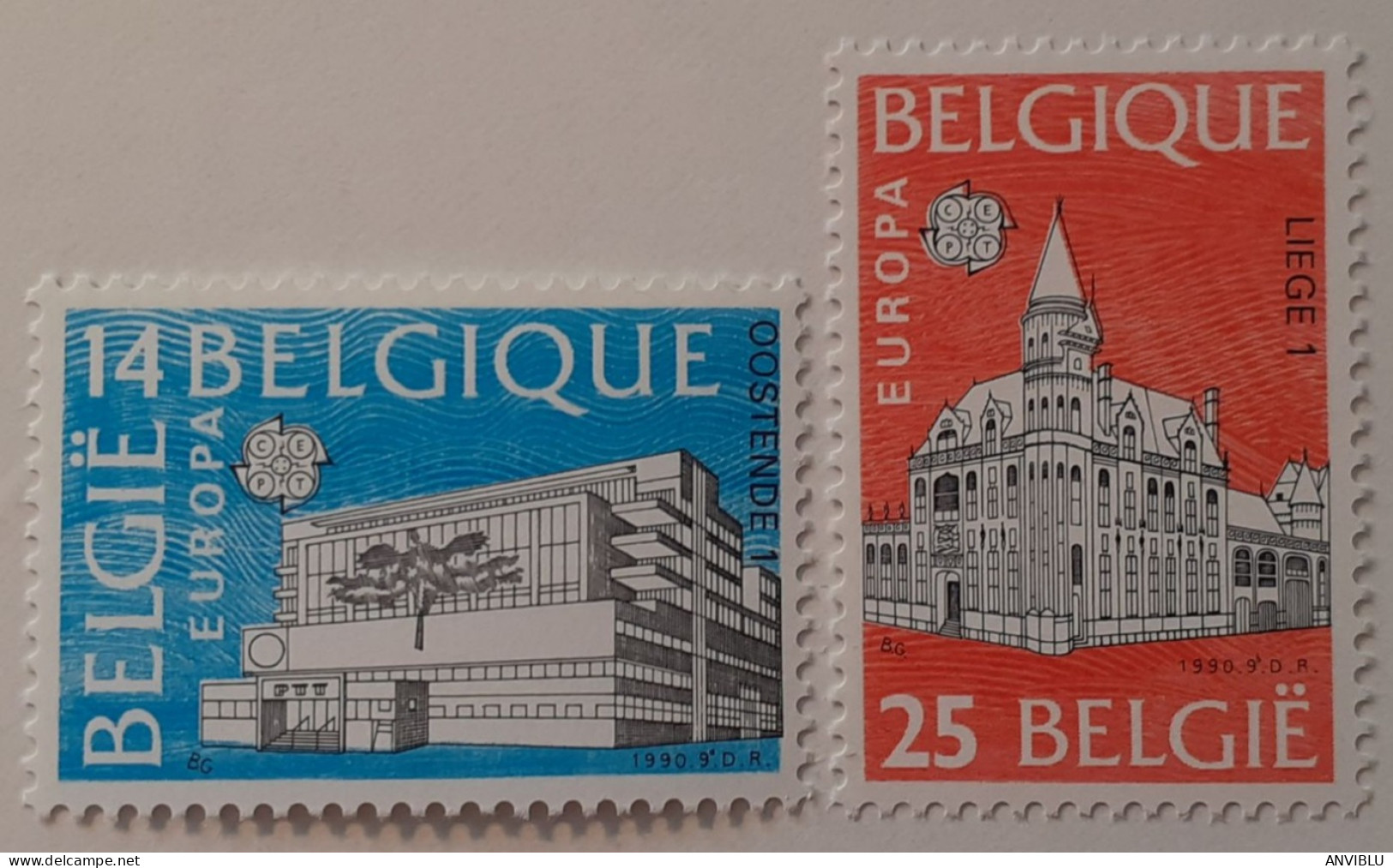 1990  Europa Cept - Post Office Buildings - Unused Stamps