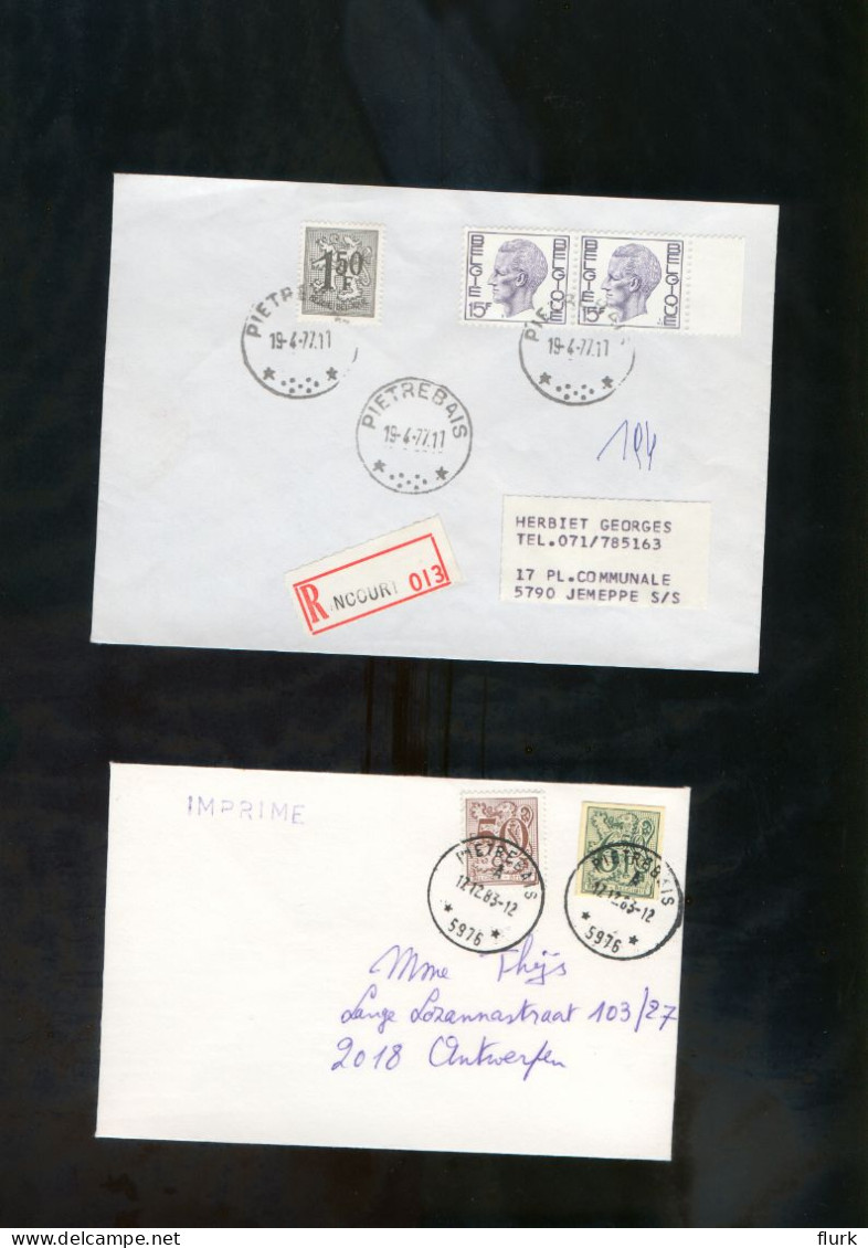 2 Brieven 1977 + 1983 *Pietrebais* - Postmarks With Stars