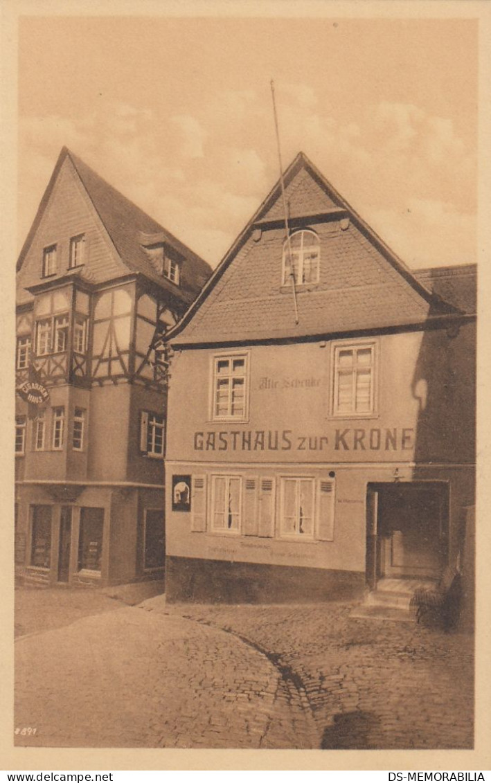St Goar - Gasthaus Zur Krone , Besitzer Wilh.Montanus - St. Goar