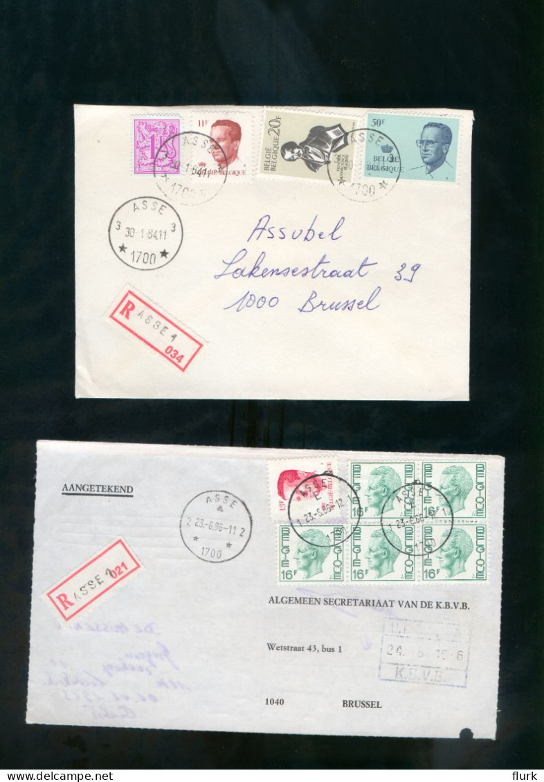 2 Brieven 1984 + 1986 *Asse 2*+ *Asse 3* - Postmarks With Stars