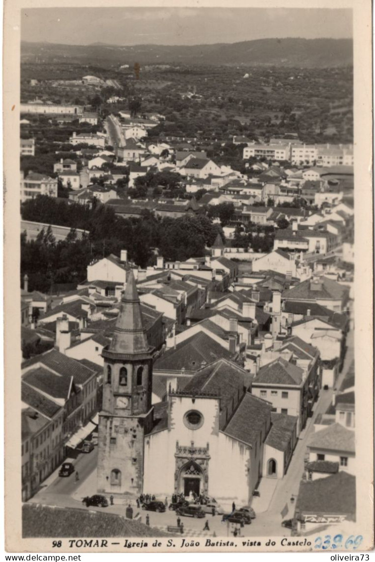 TOMAR - Igreja De S. João Batista, Vista Do Castelo (Ed. Passaporte. Nº 98) - PORTUGAL - Santarem