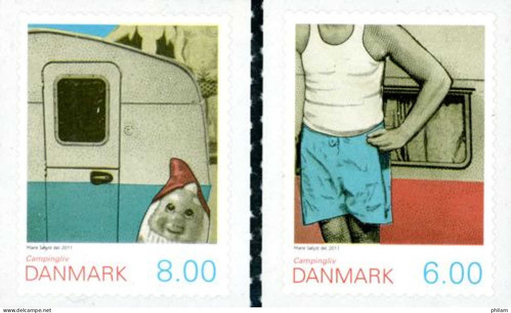 DANEMARK  2011-La Vie Au Camping-2 V. - Unused Stamps