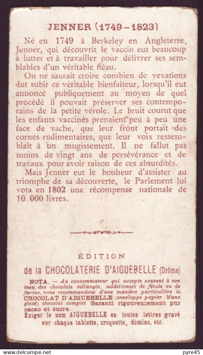 Chromo " Chocolaterie D'Aiguebelle " Les Héros Du Travail, Jenner - Aiguebelle