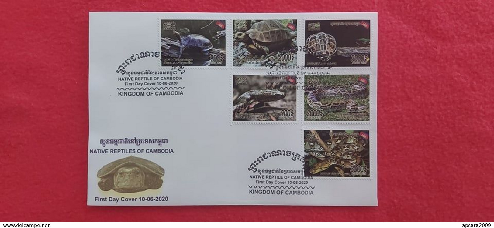 CAMBODGE / CAMBODIA/ FDC Cambodian Reptiles 2020. - Cambogia