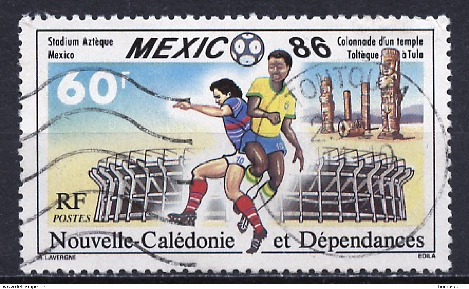 Nouvelle Calédonie - Neukaledonien - New Caledonia 1986 Y&T N°518 - Michel N°781 (o) - 60f Coupe Du Monde  De Football - Usados