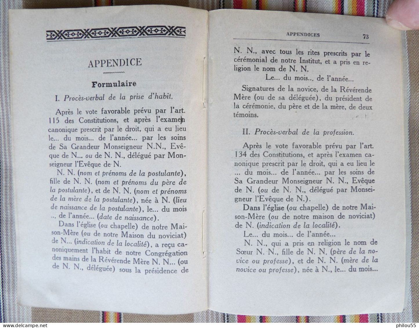 12 RODEZ CARRERE Constitutions des Soeurs de St Joseph d'Estaing DIOCESE DES RODEZ 1932