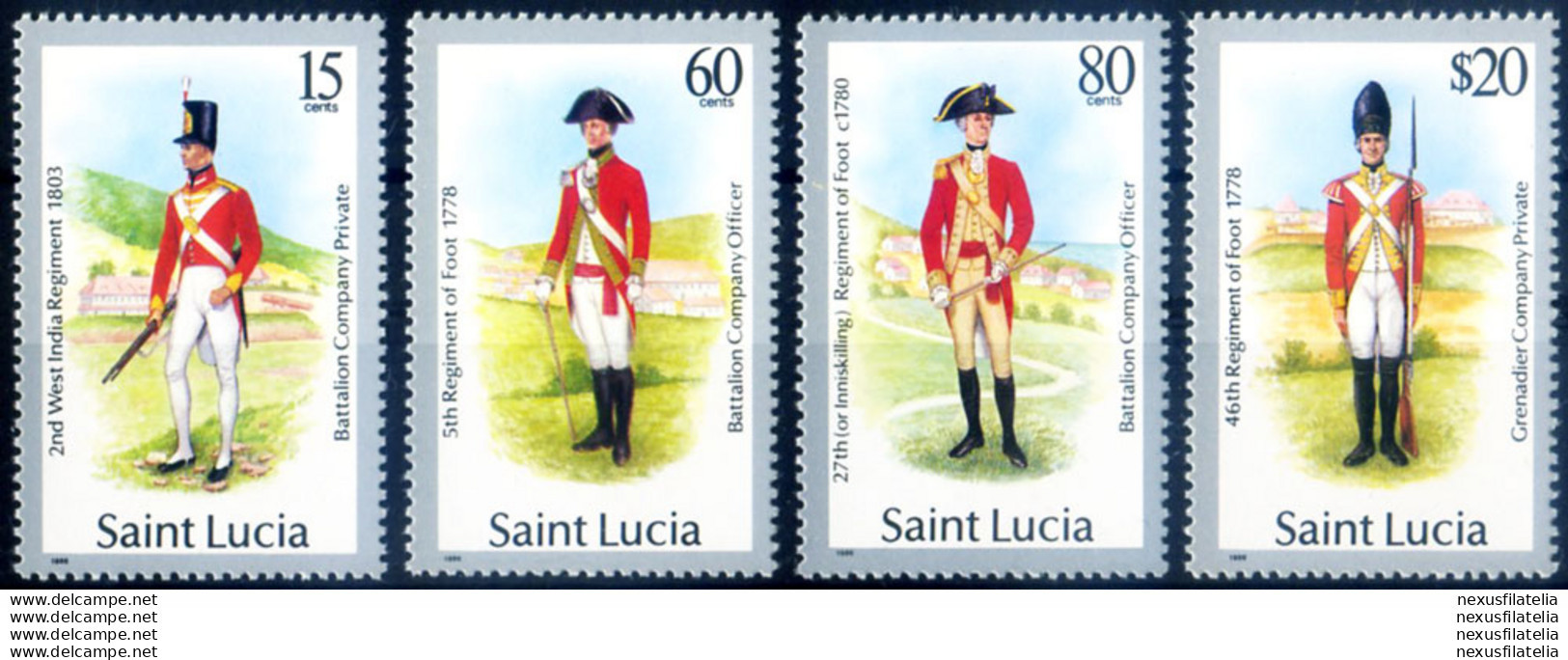 Definitiva. Uniformi 1987. - St.Lucia (1979-...)