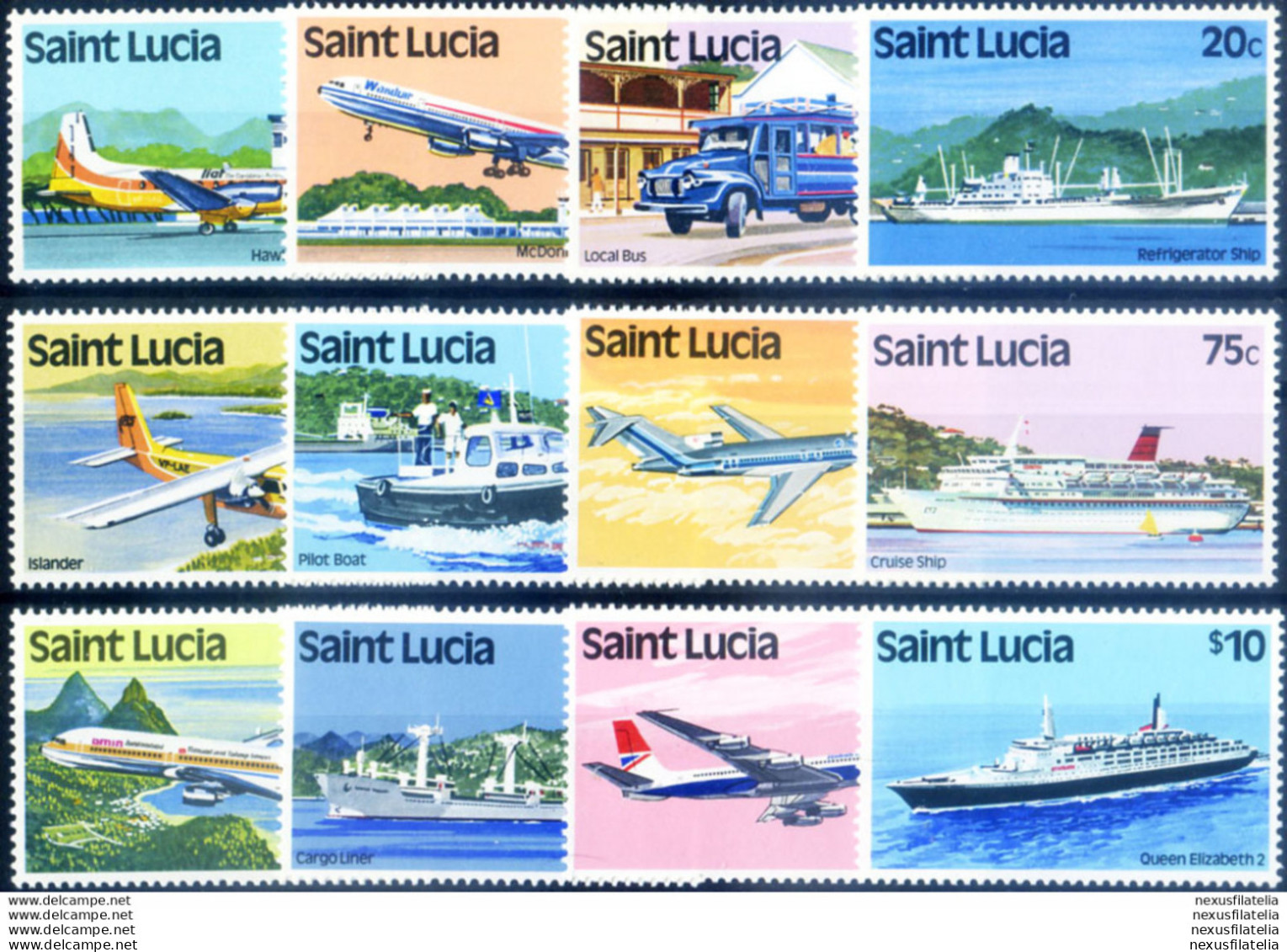 Definitiva. Mezzi Di Trasporto 1980. - St.Lucia (1979-...)