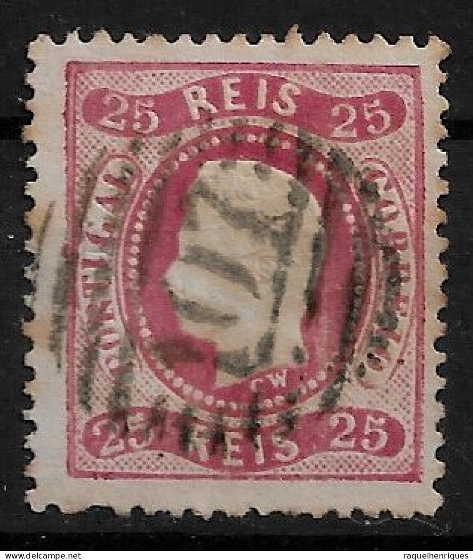 PORTUGAL 1867-70 D. LUIS I 25R USED CARIMBO (NP#94-P17-L5) - Oblitérés