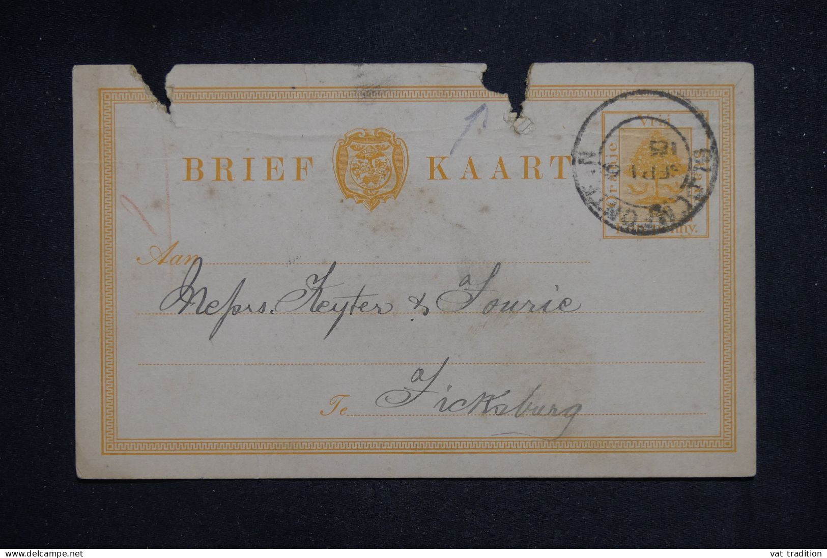ETAT LIBRE D'ORANGE - Entier Postal De Bloemfontein En 1890, Dans L'état  - L 151373 - Orange Free State (1868-1909)