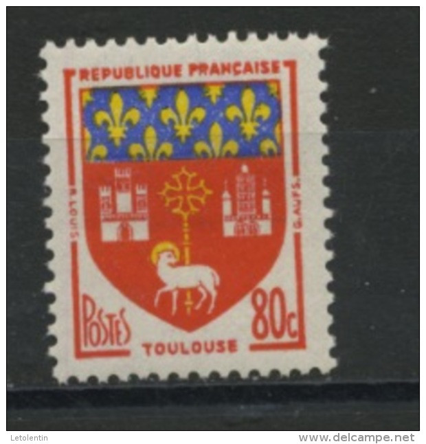 FRANCE -  BLASONS TOULOUSE - N° Yvert  1182** - 1941-66 Wappen