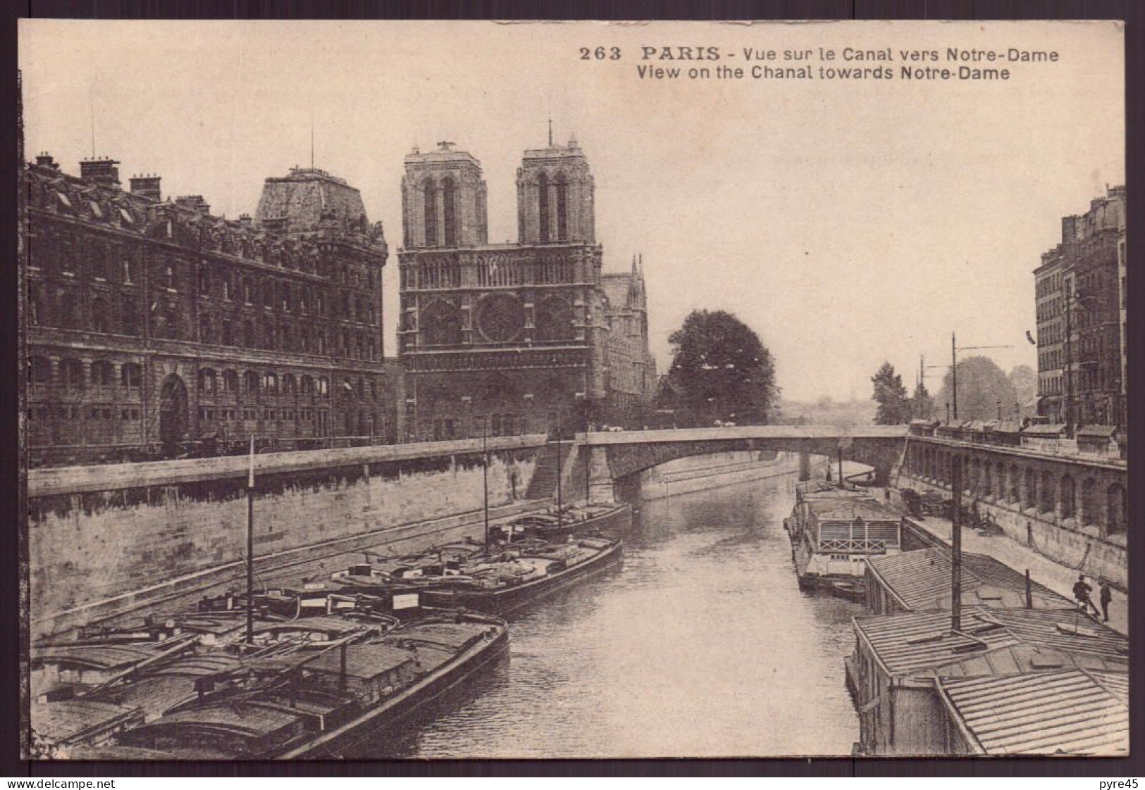 PARIS VUE VERS LE CANAL VERS NOTRE DAME 75 - La Seine Et Ses Bords