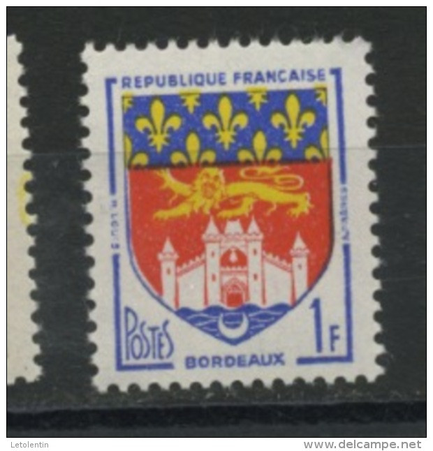 FRANCE -  BLASONS BORDEAUX - N° Yvert  1183** - 1941-66 Escudos Y Blasones