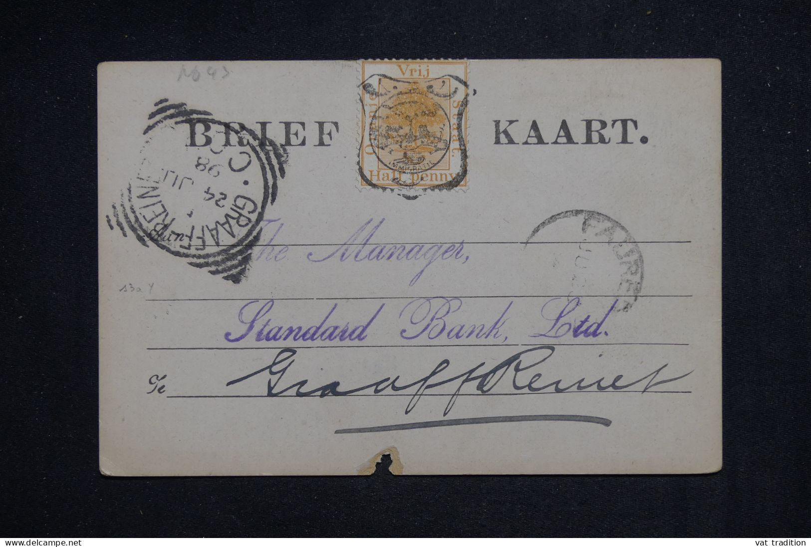 ETAT LIBRE D'ORANGE - Carte Précurseur Pour Graaff Reinet En 1898 - L 151375 - Orange Free State (1868-1909)