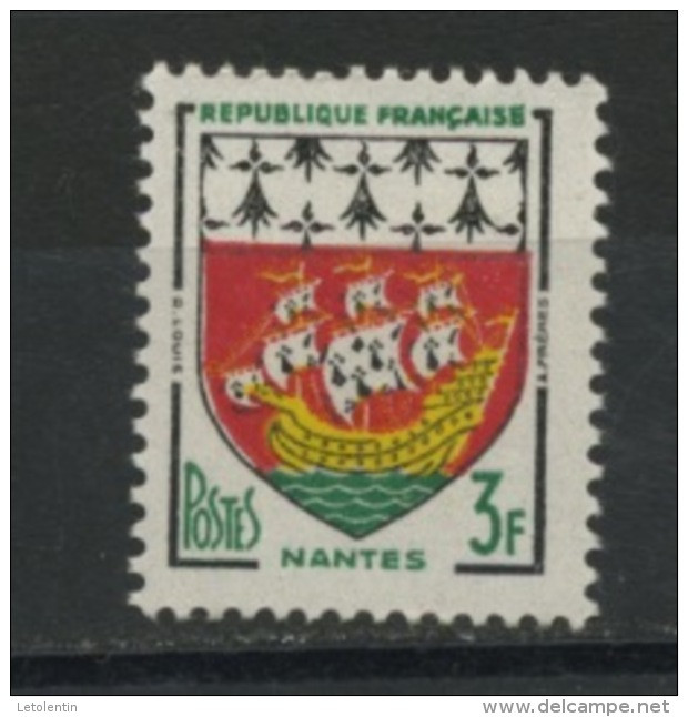 FRANCE -  BLASON NANTES - N° Yvert  1185** - 1941-66 Coat Of Arms And Heraldry