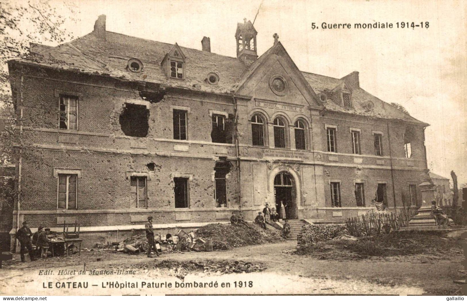 LE CATEAU L'HOPITAL PATURLE BOMBARDE - Le Cateau