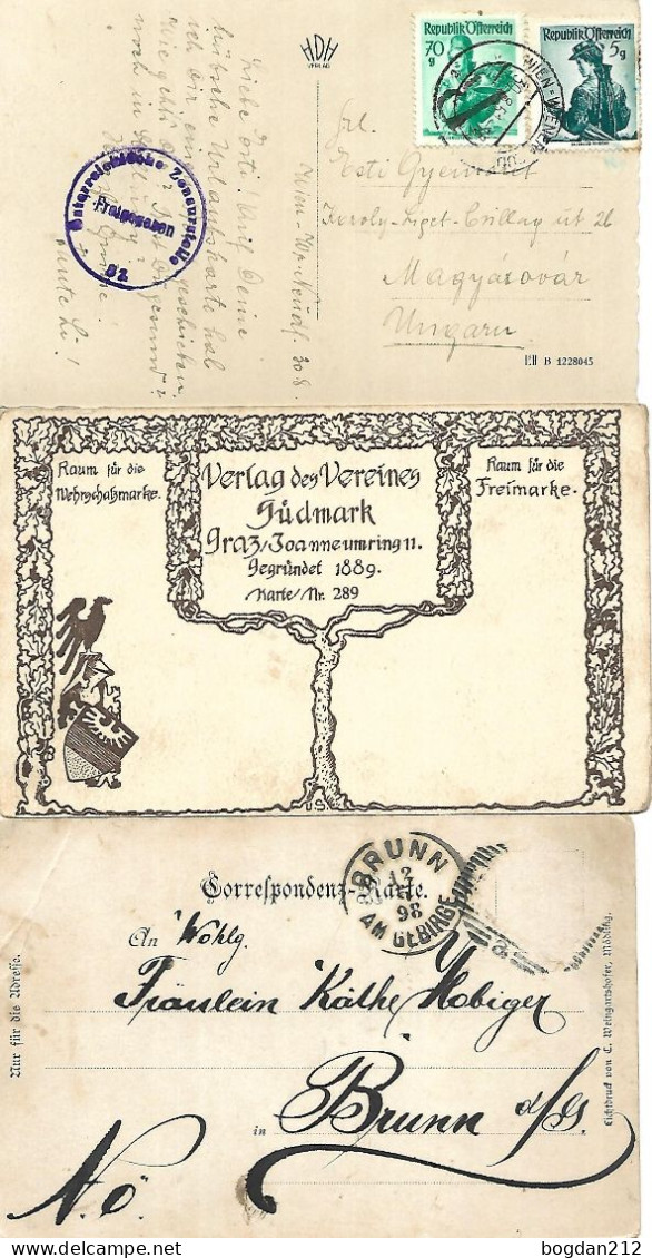 1898/1951 - MODLING , 3 Stk.  Gute Zustand,  2 Scan - Mödling