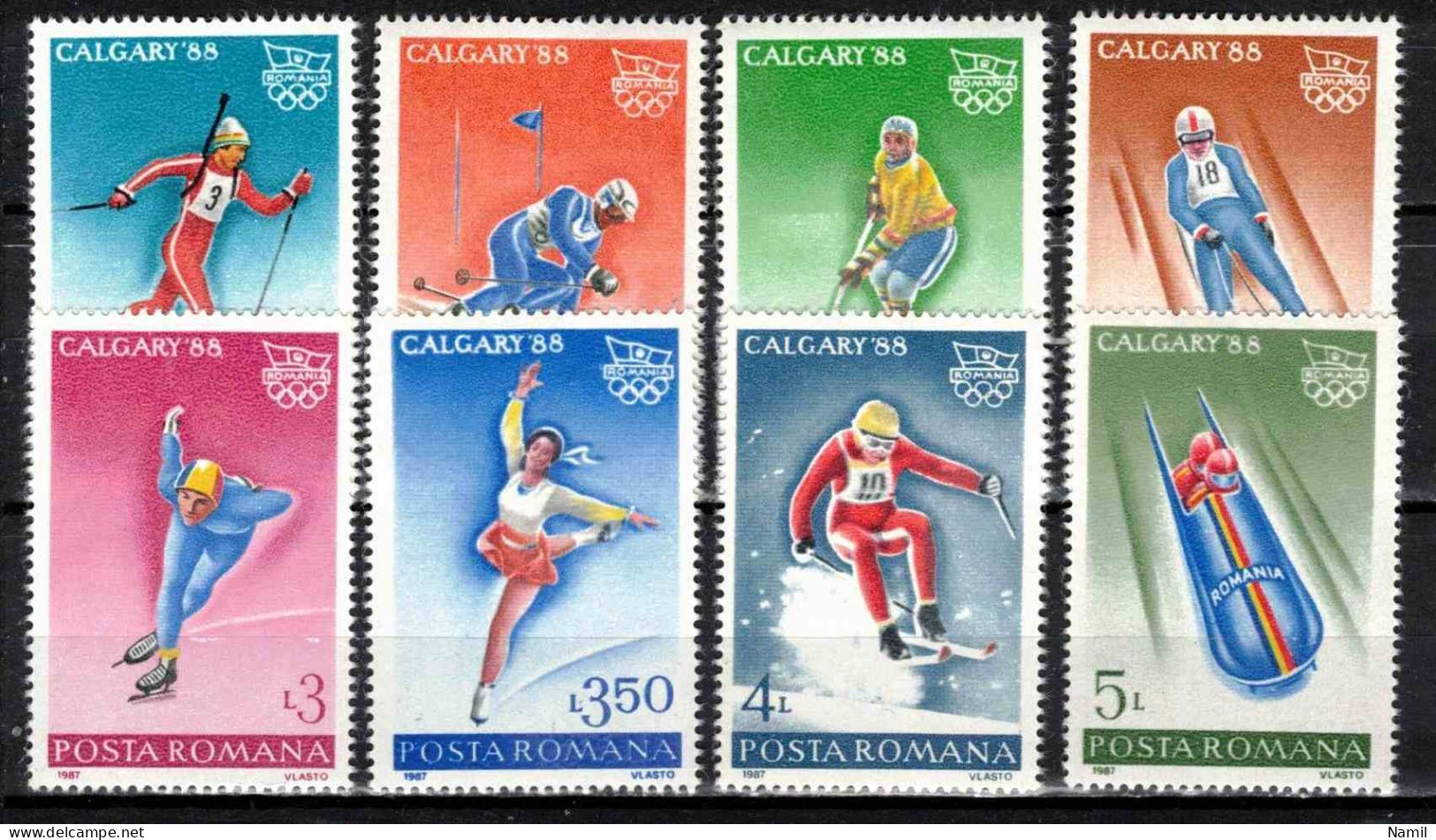 ** Roumanie 1987 Mi 4418-25 (Yv 3782-9), (MNH)** - Unused Stamps