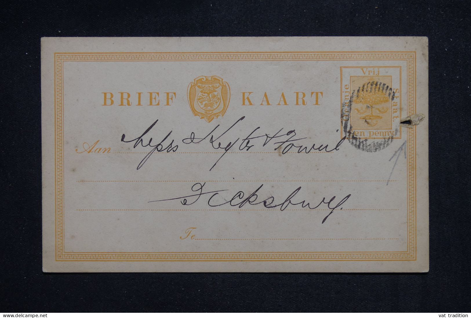 ETAT LIBRE D'ORANGE - Entier Postal Voyagé En 1890  - L 151378 - Orange Free State (1868-1909)