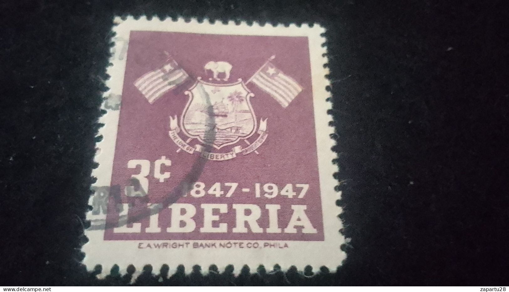 LİBERYA-1940-50    3   C.      DAMGALI - Liberia