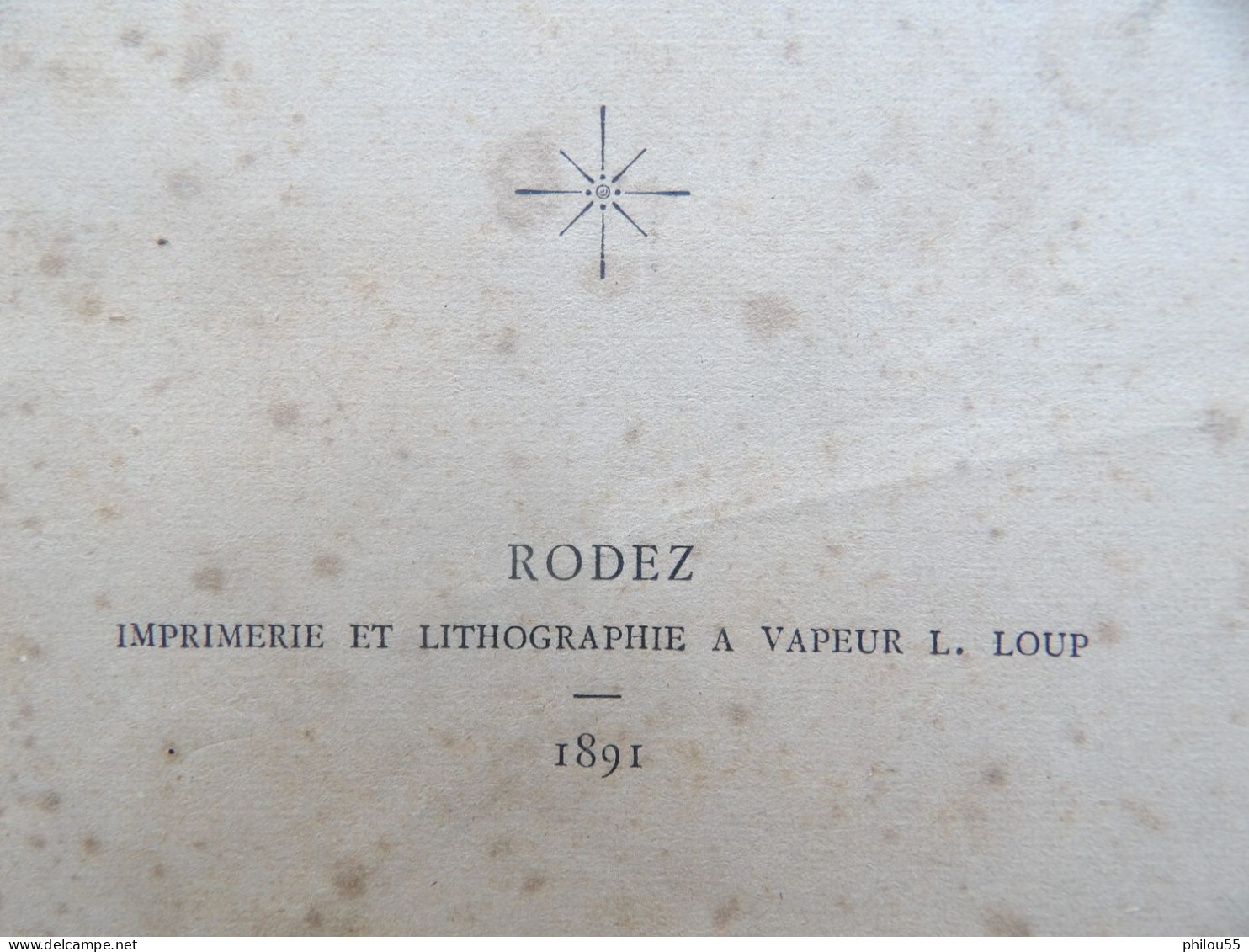 12 RODEZ L. LOUP L'Hyptnotisme Et La Suggestion Docteur Eugene BONNEFOUS 1891 - Midi-Pyrénées