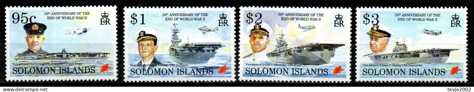 Salomonen Solomon Islands 1995 - Mi.Nr. 886 - 889 - Postfrisch MNH - Isole Salomone (1978-...)