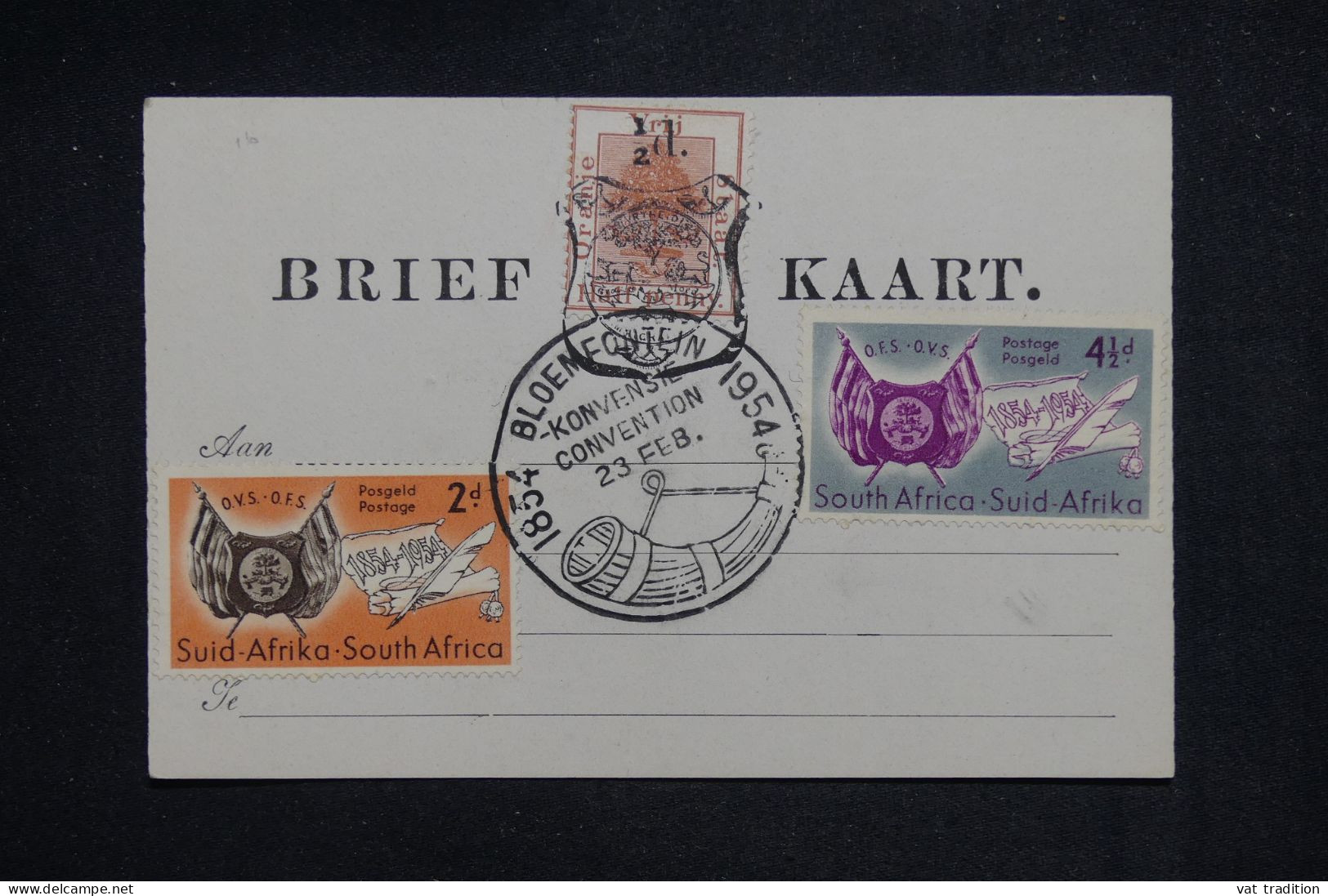 AFRIQUE DU SUD  - Carte Souvenir De Bloemfontein 1854/1954 - L 151381 - Briefe U. Dokumente