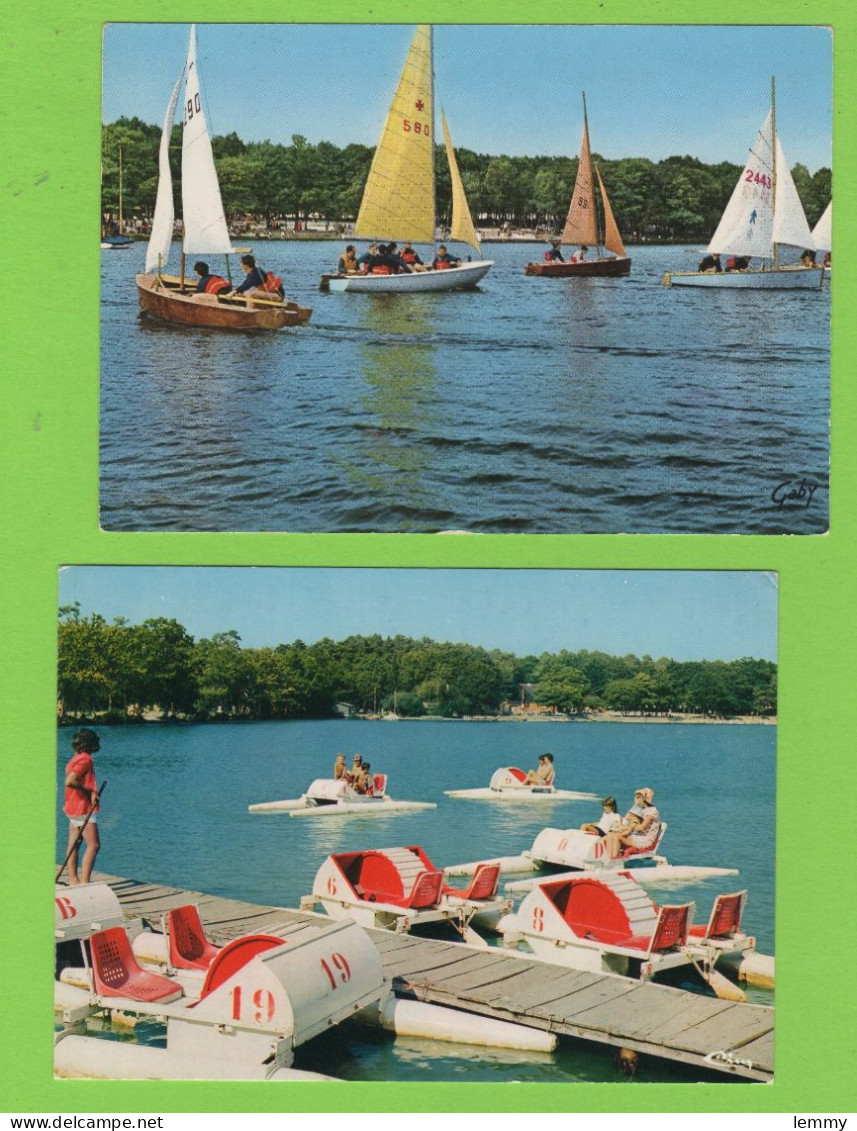 72 - SILLÉ-LE-GUILLAUME - YACHTS SUR LE LAC - PÉDALOS - FORÊT DOMANIALE - LOT DE 2 CARTES - Sille Le Guillaume