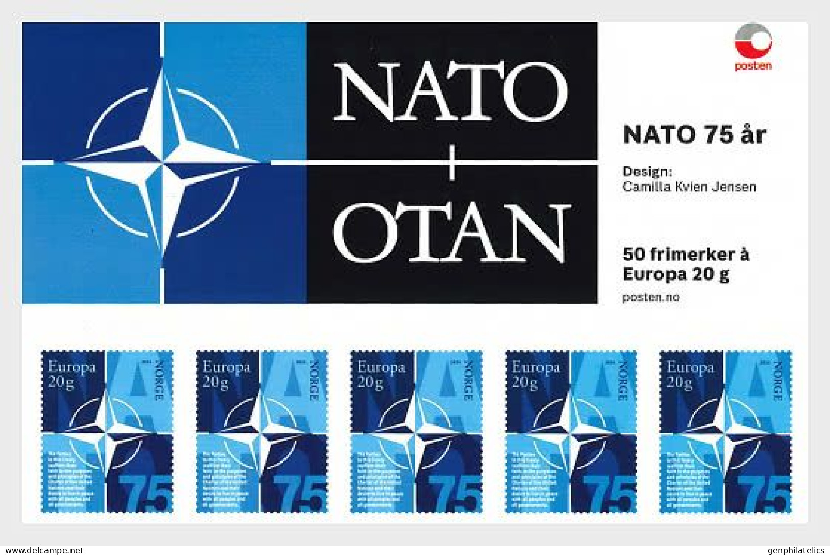 NORWAY 2024 EVENTS Organizations. 75th Anniv. Of NATO - Fine Sheet MNH - Unused Stamps
