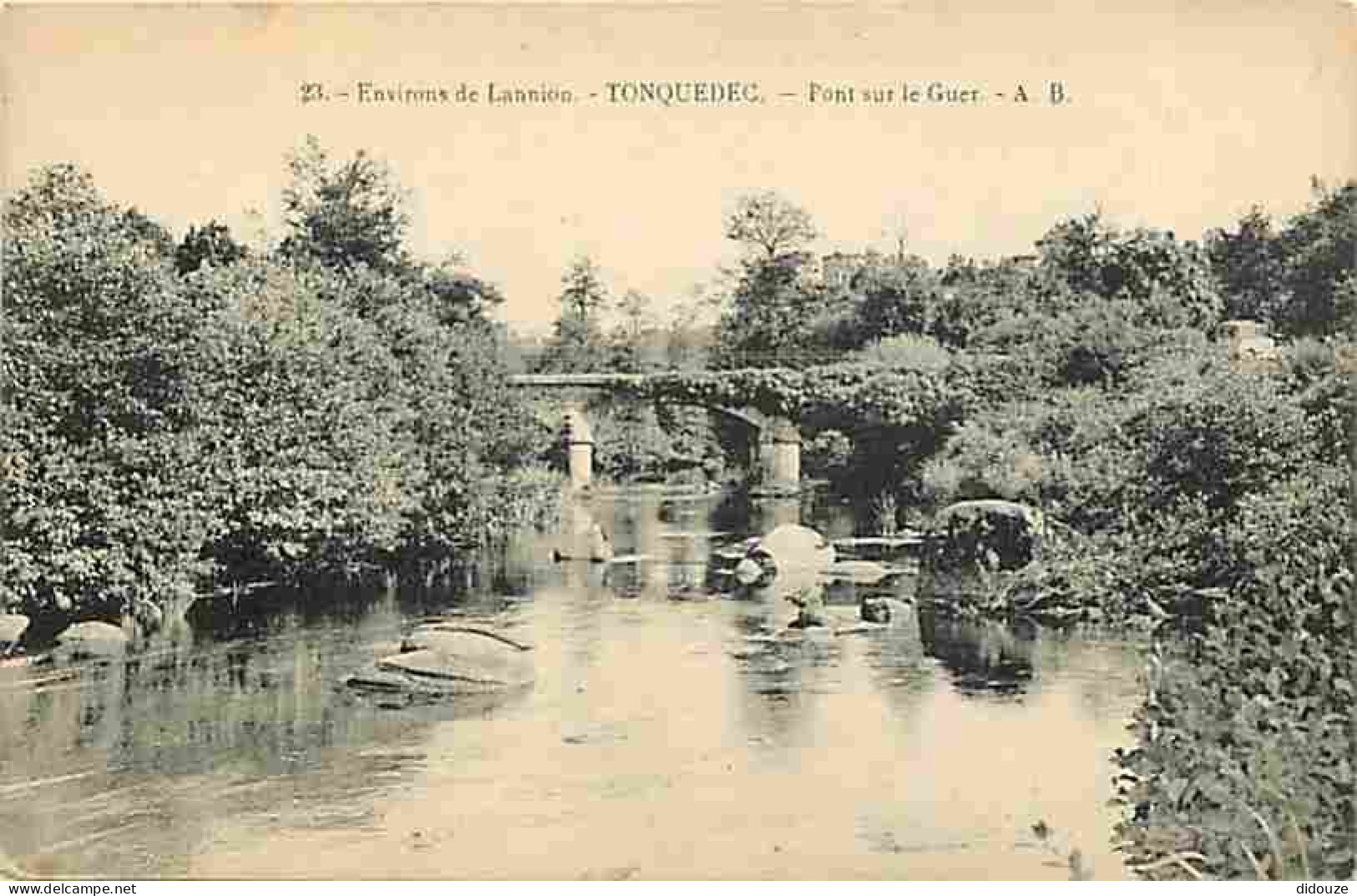 22 - Tonquedec - Pont Sur Le Guer Aux Environs De Lannion - Oblitération Ronde De 1932 - CPA - Voir Scans Recto-Verso - Tonquédec