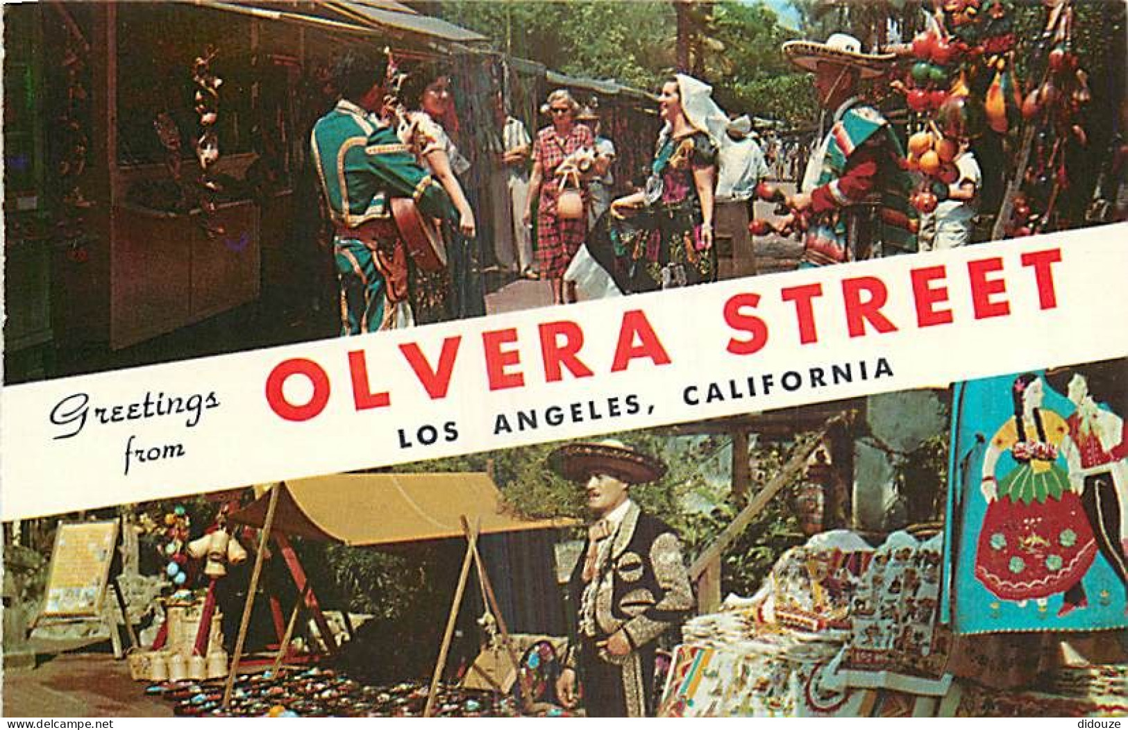 Etats Unis - Los Angeles - Olivera Street - Multivues - Etat De Californie - California State - CPSM Format CPA - Carte  - Los Angeles