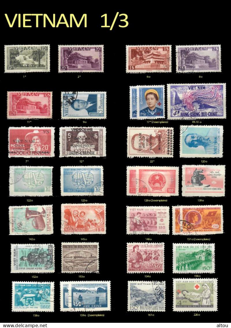 VIET-NAM - Lot De 86 Timbres Empire Et Viêt-Nam Du Nord (jusqu'en 1967) - Vietnam