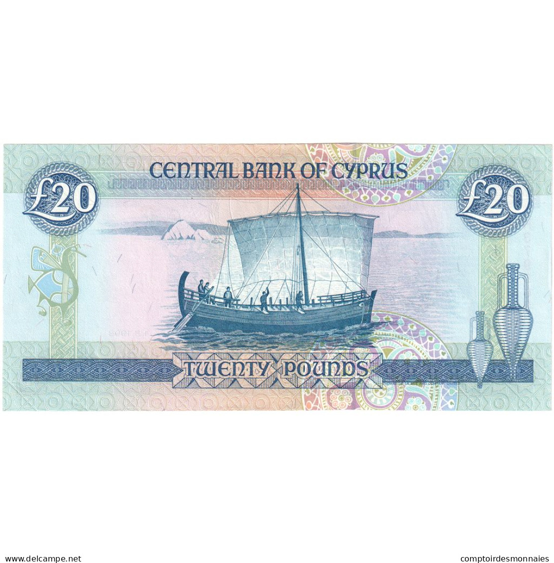 Chypre, 20 Pounds, 1993, 1993-03-01, KM:56b, NEUF - Chipre