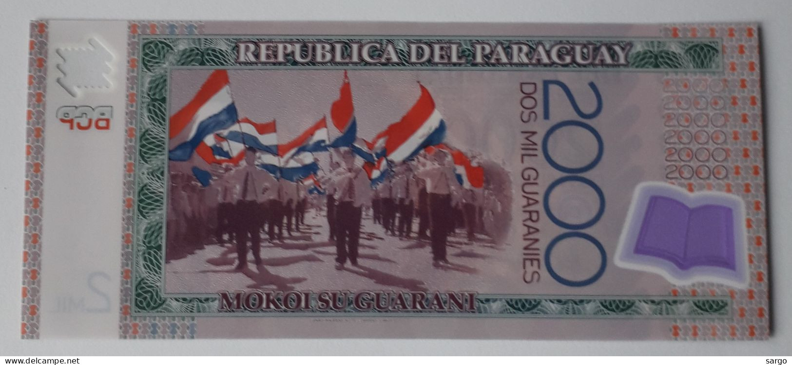 PARAGUAY  - 2.000 GUARANIES  - P 228  (2008 - 2017) - POLYMER - UNC - BANKNOTES - PAPER MONEY - CARTAMONETA - - Paraguay