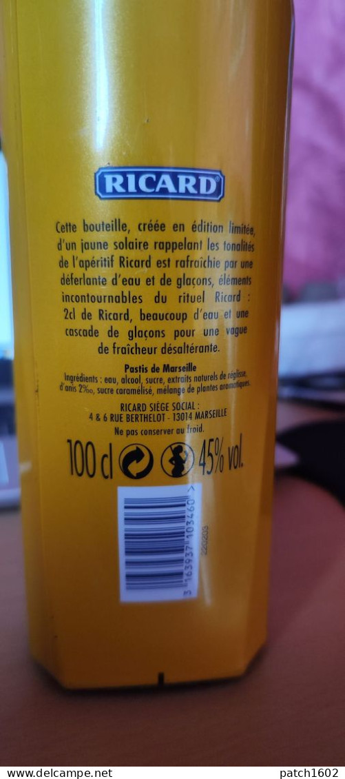 Bouteille De Ricard Jaune Vide Edition Limitee - Alcohols