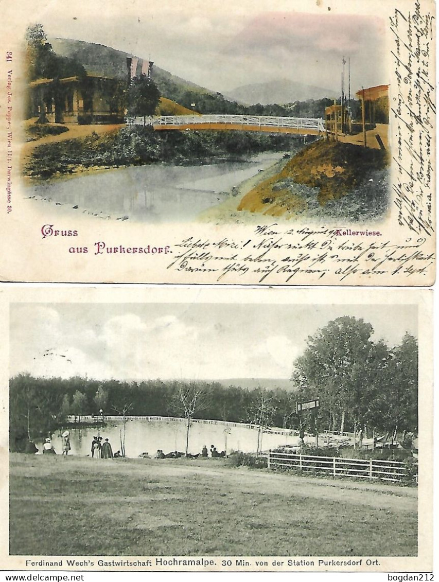 1899/1911 - PURKERSDORF , 2 Stk.  Gute Zustand,  2 Scan - St. Pölten