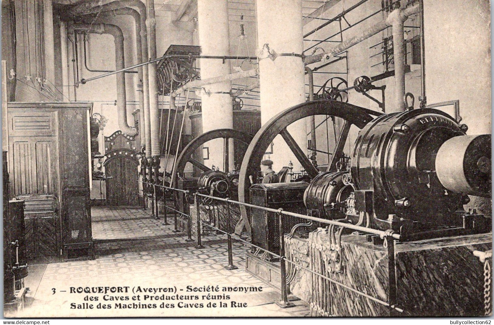 CPA - SELECTION -   ROQUEFORT  -   Salle Des Machines Des Caves De La Rue. - Roquefort