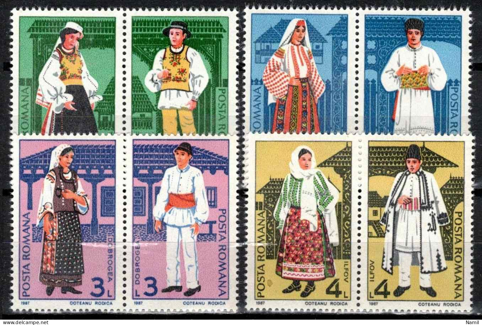 ** Roumanie 1987 Mi 4398-4405 (Yv 3762-9), (MNH)** - Unused Stamps