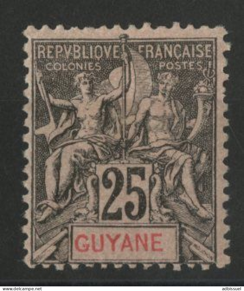 COLONIES GUYANE N° 37 Neuf * (MH) Cote 24 € TB - Unused Stamps