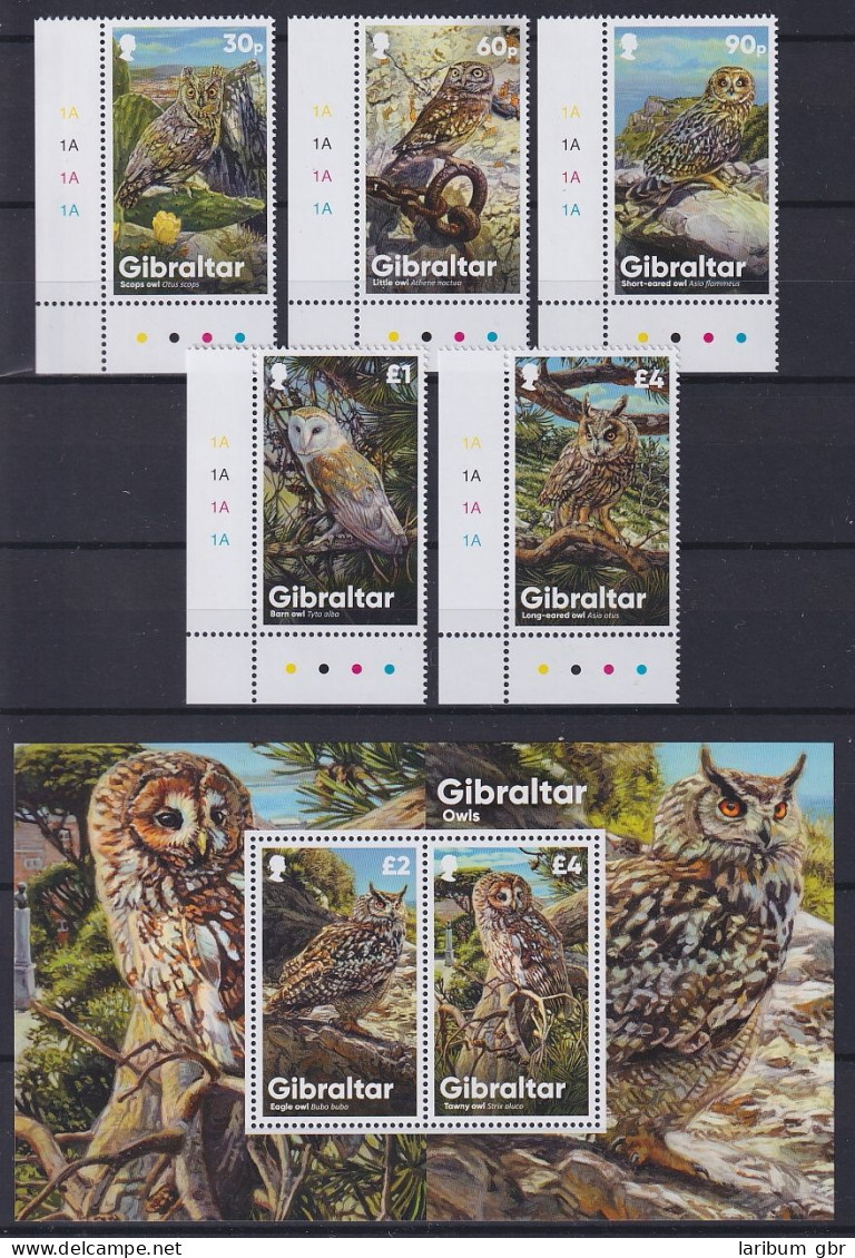 Gibraltar Block 143 + 1975-1979 Postfrisch Eulen #NF215 - Gibraltar