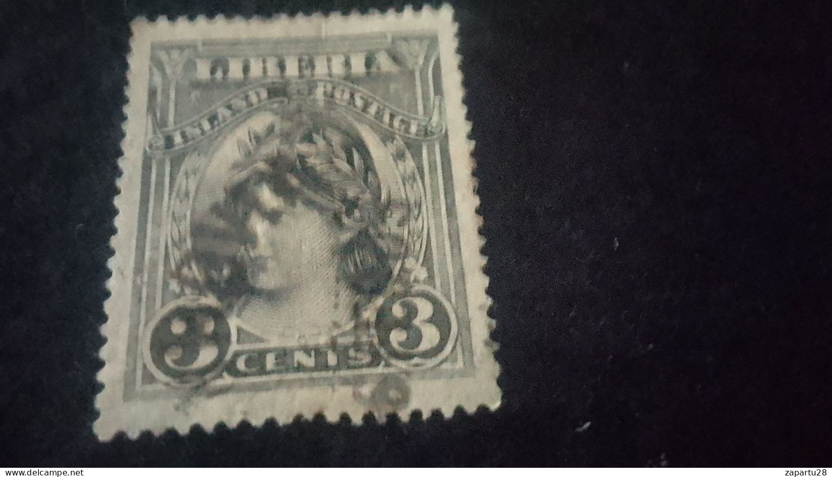 LİBERYA-1900-10    3   C.      DAMGALI - Liberia