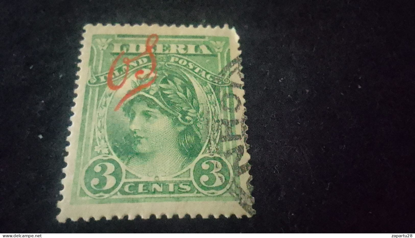 LİBERYA-1900-10    3   C.      DAMGALI - Liberia