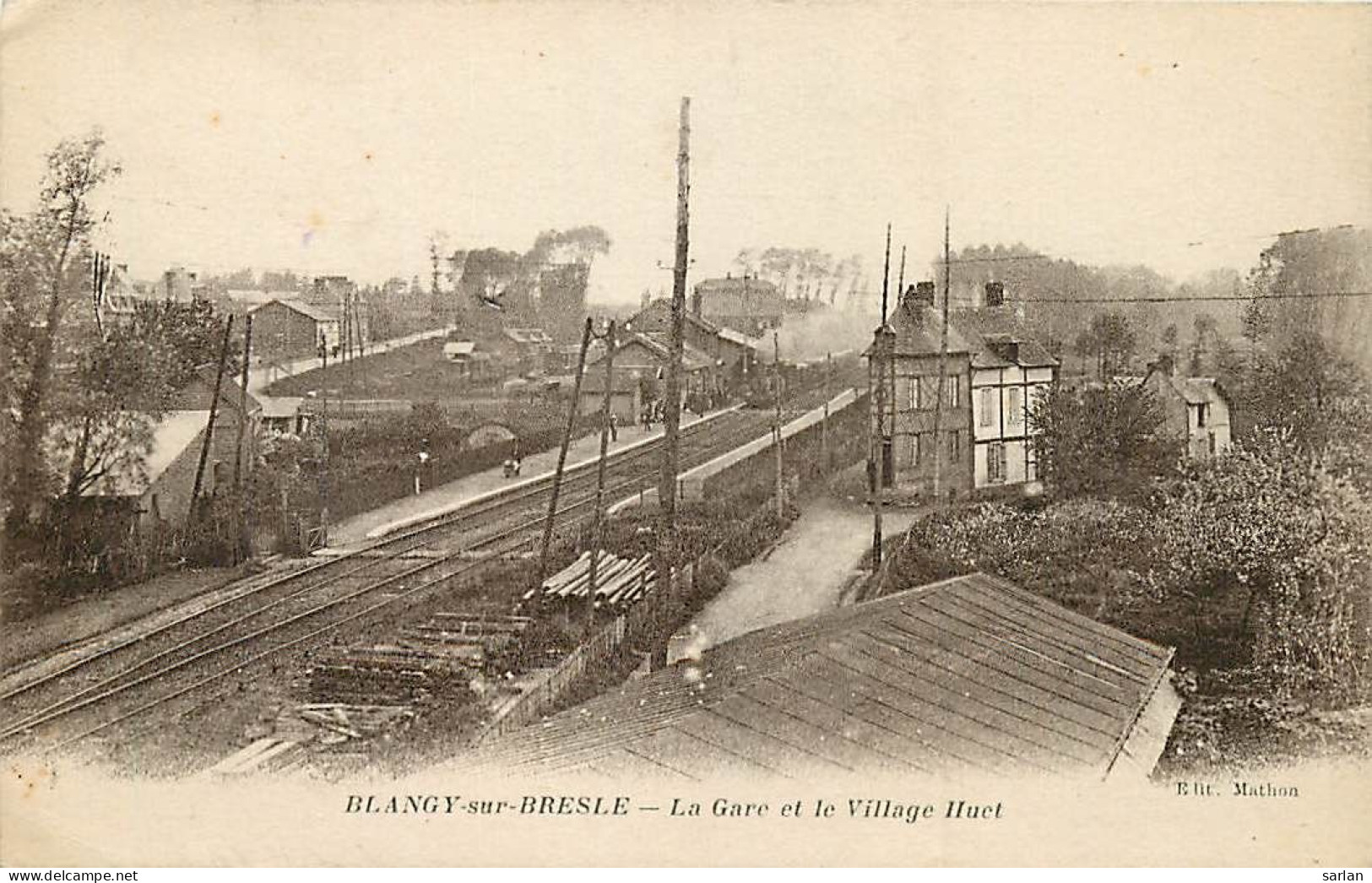 76 , Blangy-sur-Bresle , La Gare Et Le Village Huet , *  476 43 - Blangy-sur-Bresle
