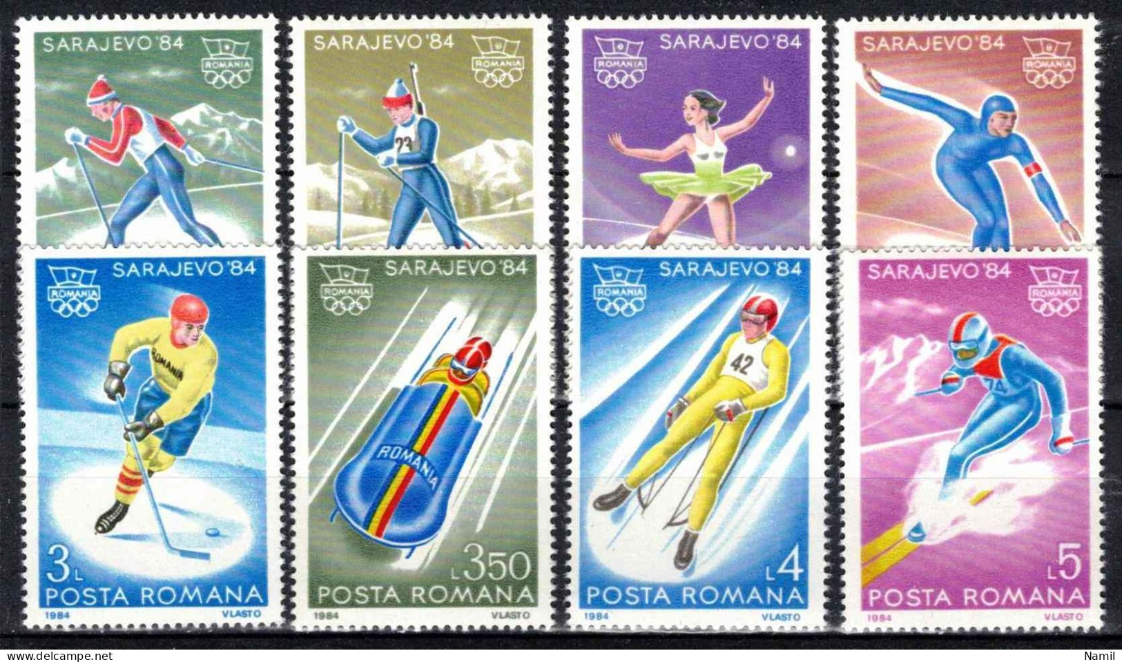 ** Roumanie 1984 Mi 4003-10 (Yv 3483-90), (MNH)** - Nuovi