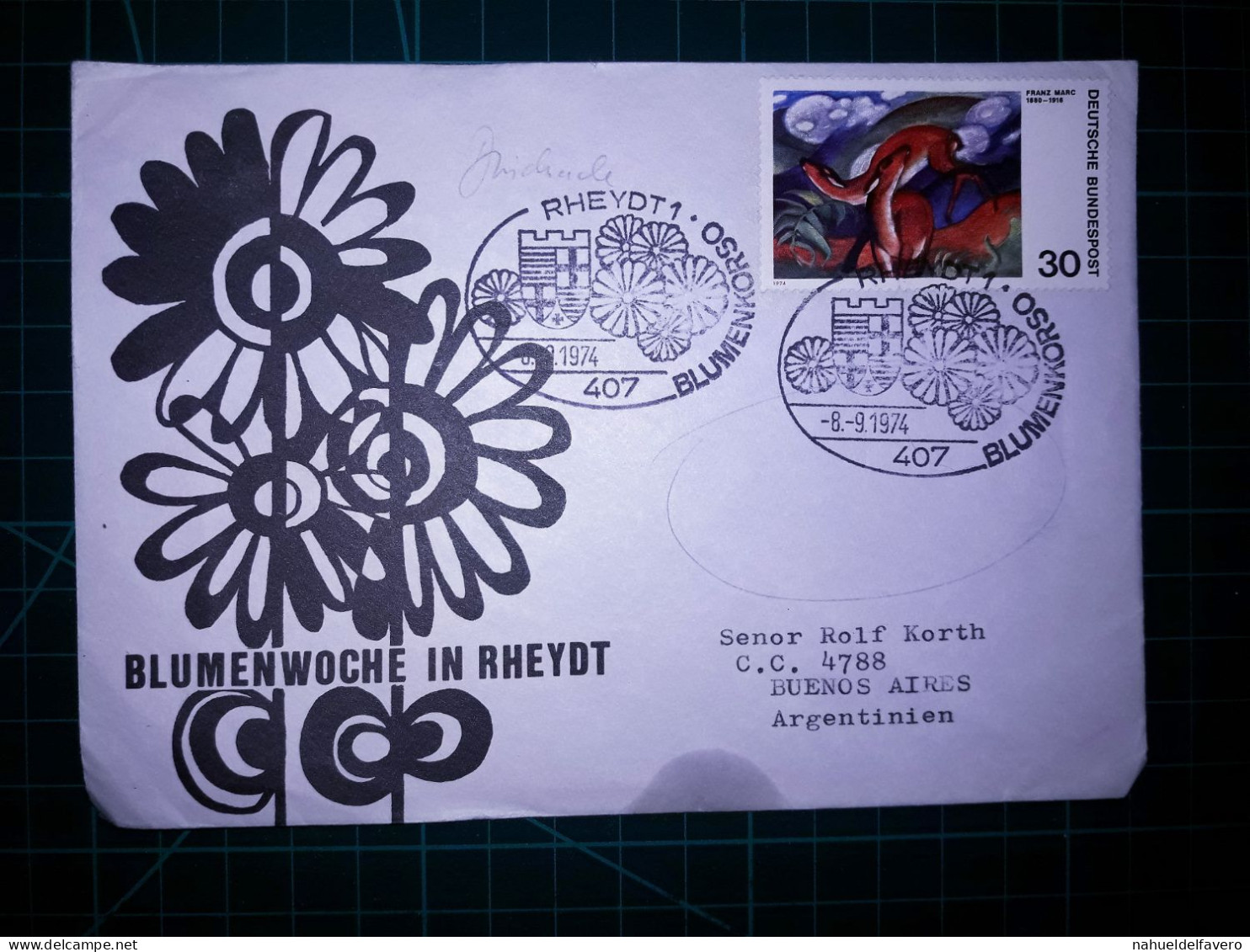 ALLEMAGNE, Enveloppe FDC Commémorative De La "Blumenwoche à Rheydt" Avec Cachet Spécial. - 1971-1980