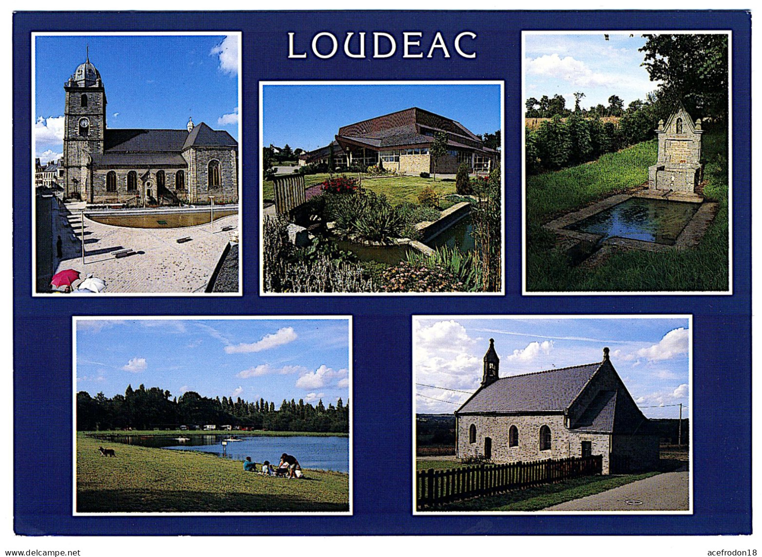 Loudéac - 22 - L'église, Le Palais Des Congrès Et De La Culture - Loudéac
