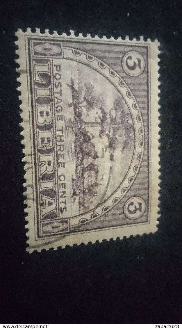 LİBERYA-1910-20    3   C.      DAMGALI - Liberia