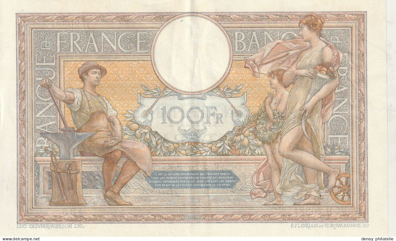 FRANCE  Suite 3 Billets De 100 Francs Qui Se Suivent Du 28 1 1928 Qualité SUP + - 100 F 1908-1939 ''Luc Olivier Merson''