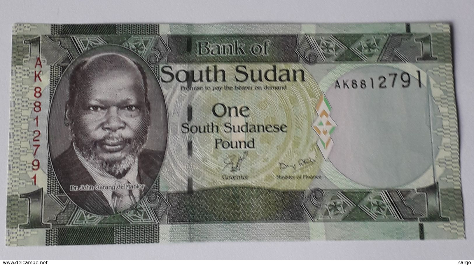 SOUTH SUDAN - SOUTH SUDANESE POUND  - P 5  (2011) - UNC -  BANKNOTES - PAPER MONEY - Sudan Del Sud